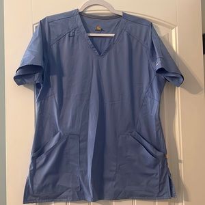 Carhartt force scrub set medium top and small bottoms ciel blue
